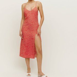 Reformation Crimini Dress In Red Montana - Size 4